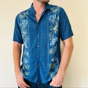 Batik bay Hawaiian short sleeve tropical button down shirt